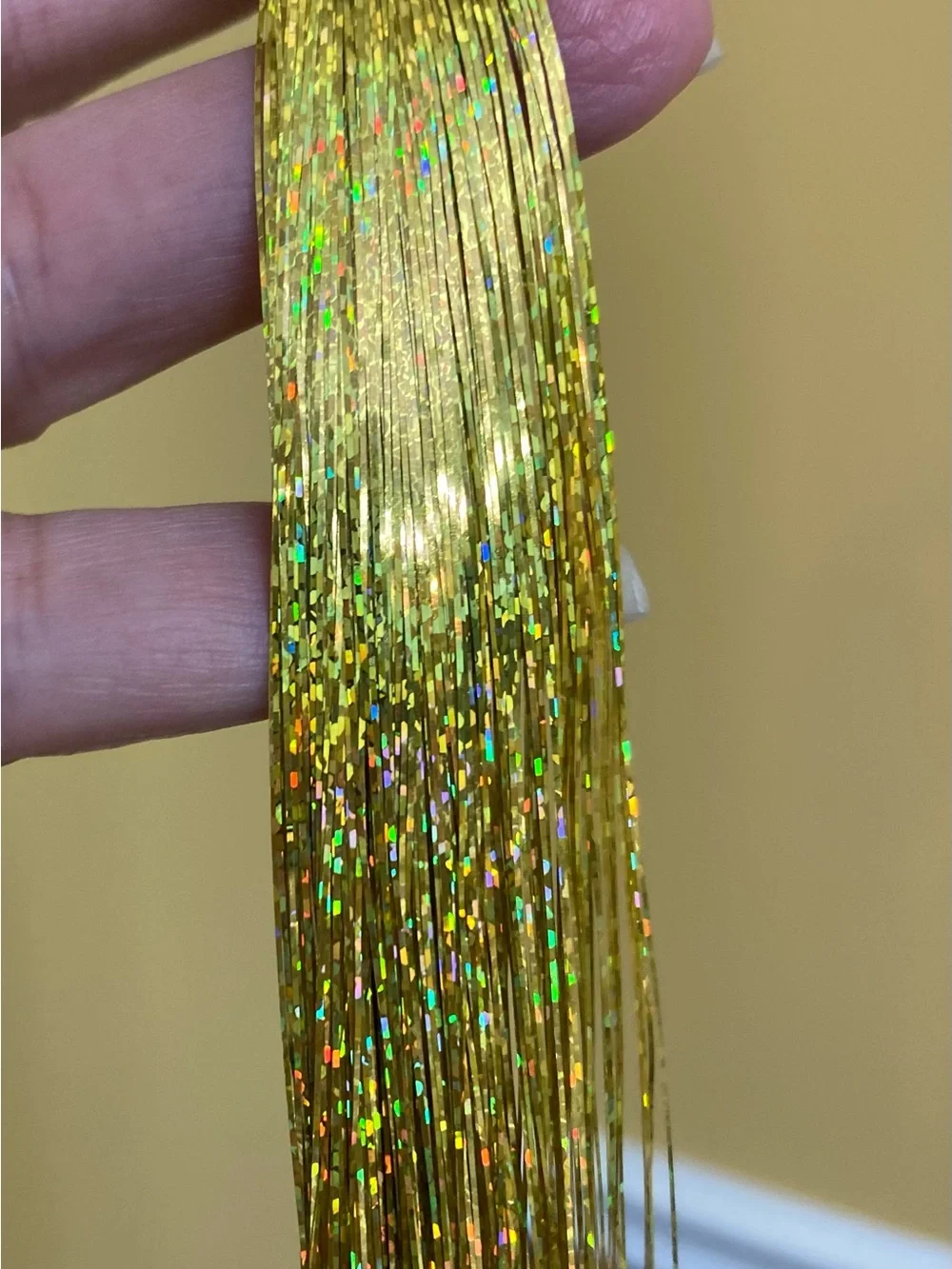 12 pks. Party Metallic Tinsel Hair Strands - Multicolor Pack